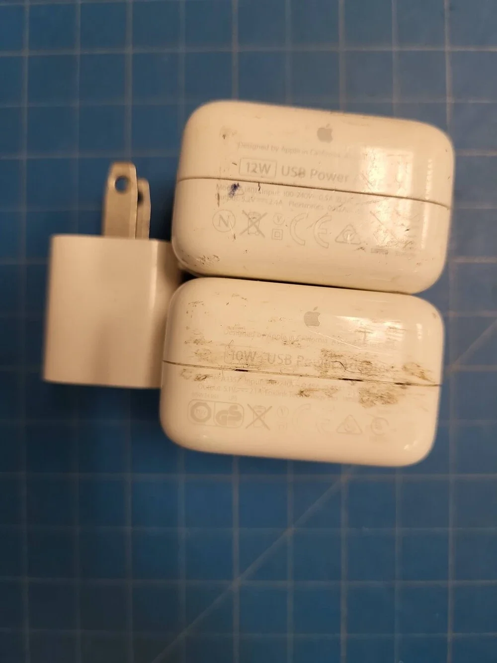 Lot 3 Apple USB Power Adapters 5W 10W 12W Charger iPhone iPad iPod